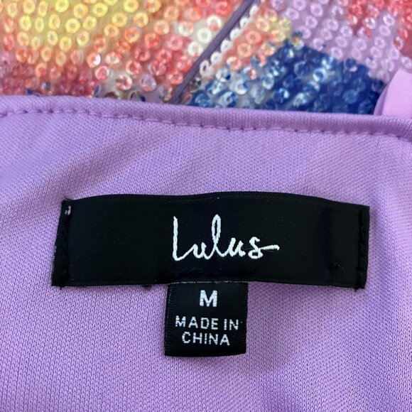 Lulus Irresistible Shine Lavender Floral Sequin Midi Dress Med. Coquette Fairy - Picture 8 of 10